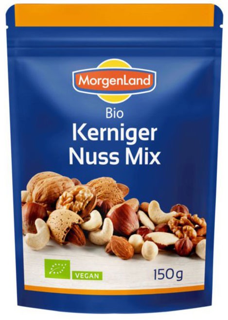 Mix bio de nuci, alune, migdale si caju, 150g Morgenland