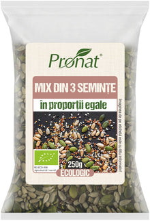 Mix bio din 3 seminte in proportii egale, 250g Pronat