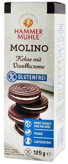 Molino, biscuiti cu Crema de vanilie, 125g Hammer Muhle