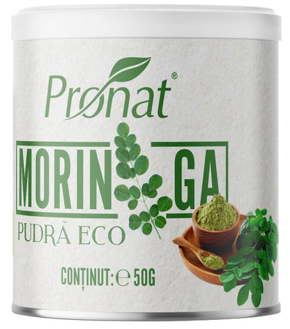 Moringa bio pudra, 50g Pronat