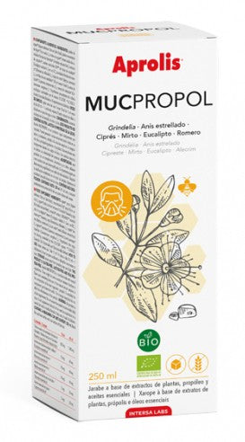 Mucpropol sirop bio de tuse cu propolis si grindelia, 250ml Aprolis