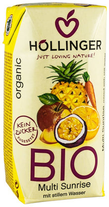 Multi Sunrise Suc bio din amestec de fructe, 200ml Hollinger