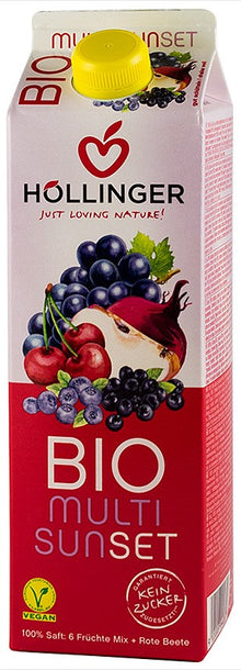Multi Sunset Suc bio de fructe si sfecla rosie, 1000ml Hollinger