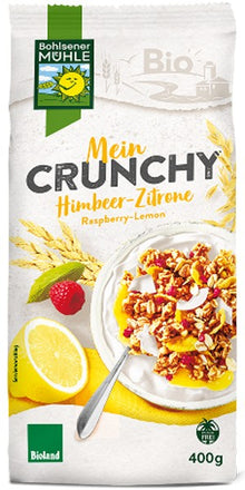 Musli bio Crunchy cu zmeura si lamaie, 400g Bohlsener Muhle