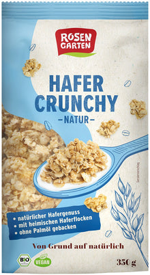 Musli bio crunchy din ovaz, natur, 350g Rosen Garten