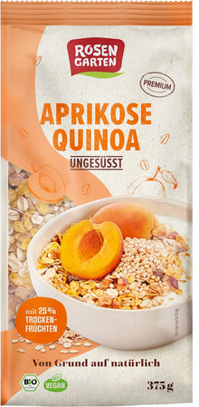 Musli bio neindulcit cu caise si quinoa, 375g Rosen Garten