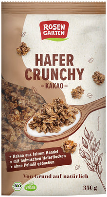 Musli bio crunchy din ovaz cu cacao, 350g Rosen Garten