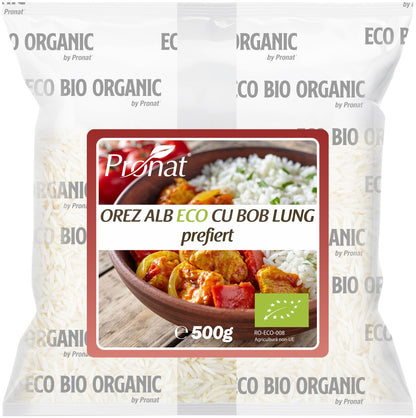 Orez alb bio cu bob lung, prefiert, Pronat
