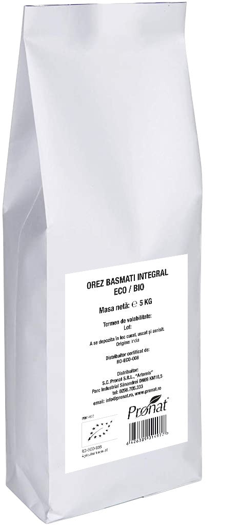 Orez integral basmati bio, Pronat