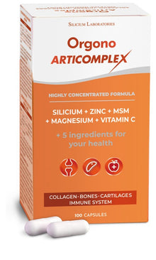 Orgono Articomplex Supliment cu siliciu, zinc, msm, magneziu si vitamina C, 100 capsule / 96.75g Silicium