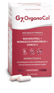 Orgono col G7 Supliment pe baza de plante, resveratrol, monascus purpureus, omega 3, 90 capsule, 63g Silicium Laboratories
