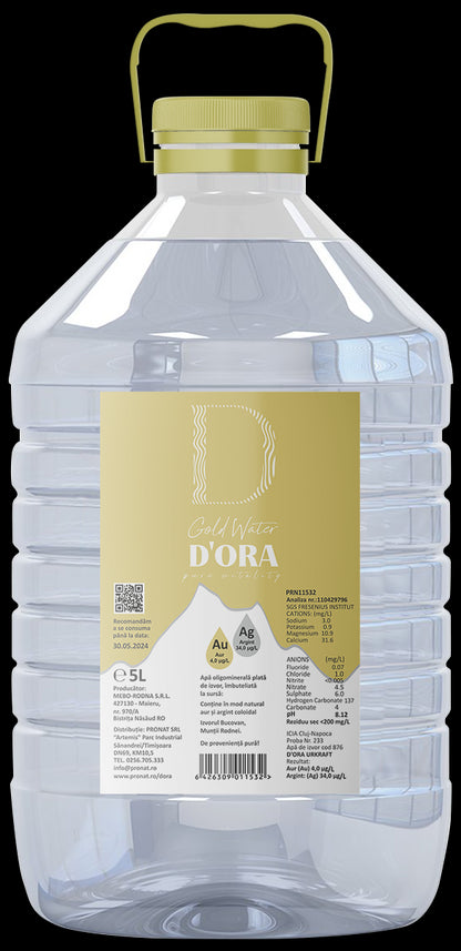 Pachetul luna de aur, apa Gold Water D'ora, 40 l (8x5l pet)