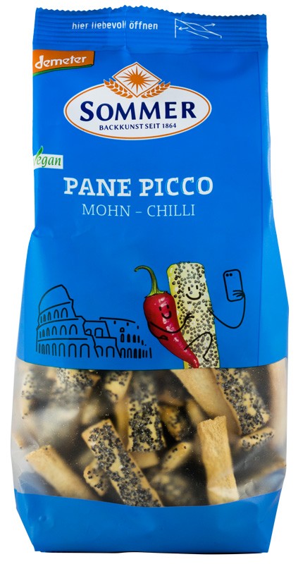 Pane Picco cu mac si chili, bio si demeter 150g Sommer