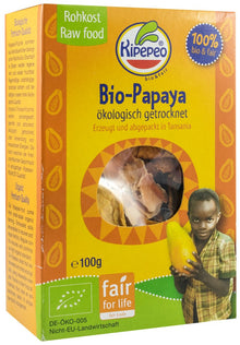 Papaya bio si fairtrade, bucati uscate, 100g Kipepeo