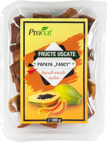 Papaya Fancy Fructe uscate natur 200g Pronat