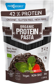 Paste bio din fasole neagra cu continut ridicat de proteine, 200g Max Sport