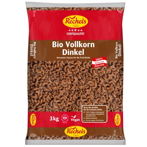 Paste integrale bio din grau spelta 3kg Recheis