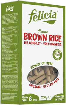 Penne bio din orez brun 250g Felicia