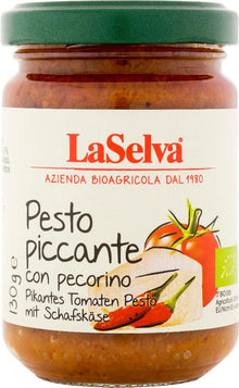 Pesto picant bio cu ardei iute si branza de oaie, 130g LaSelva