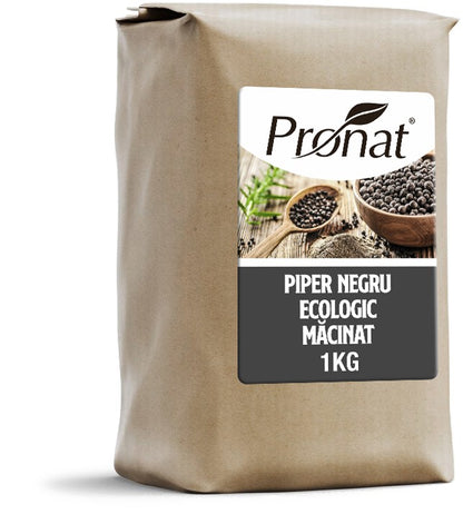Piper negru bio, macinat, Pronat