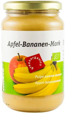 Piure bio din pulpa de mere si banane, 360g Green Organics
