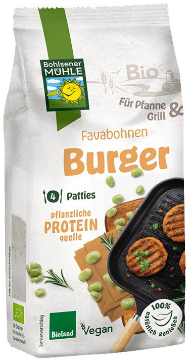 Premix bio pentru burgeri din boabe fava, 165g Bohlsener Muhle