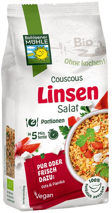 Premix bio salata de couscous cu linte, 165g Bohlsener Muhle