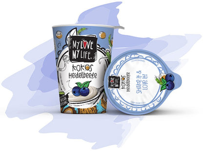 Preparat bio fermentat din lapte de cocos cu afine negre, 180gr, MY LOVE-MY LIFE