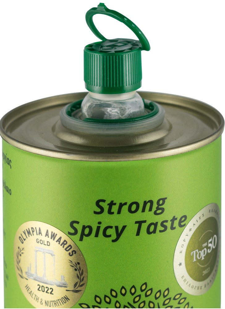 Ulei de masline cu continut mare de fenoli, bio, nefiltrat, gust intens, 500ml Prevezana Green Olive Oil