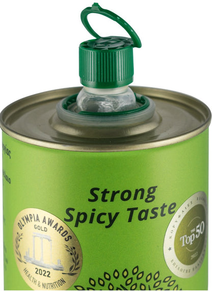 Ulei de masline cu continut mare de fenoli, bio, nefiltrat, gust intens, 500ml Prevezana Green Olive Oil