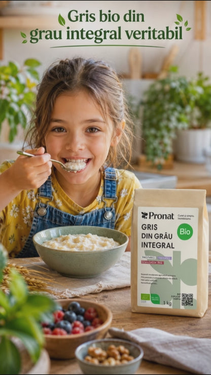 Gris bio din grau integral veritabil, Pronat