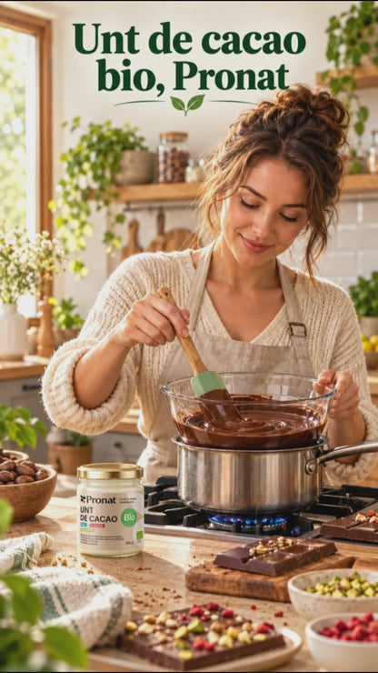 Unt de cacao bio, 200g Pronat