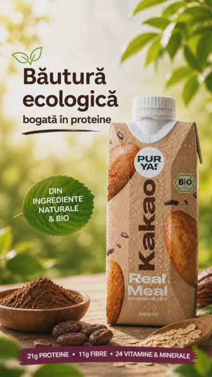 Pur Ya - Băutură ecologică bogată în proteine, cu aromă naturală de cacao, 500ml