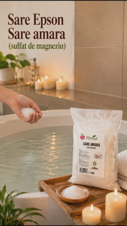 Sare Epson Sare amara (sulfat de magneziu), 1kg Pronat