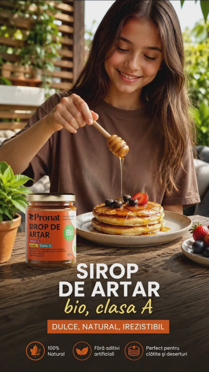 Sirop bio de artar, clasa A, 300g Pronat