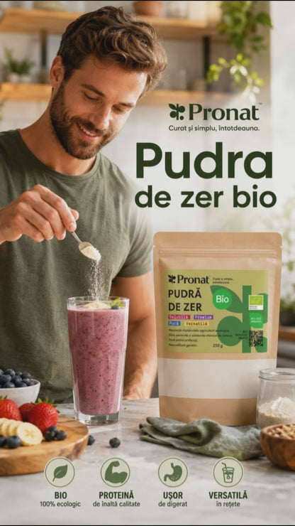 Pudra de zer bio, 250g Pronat