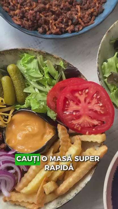 Gourmet  Box - Burger la farfurie cu Vurger