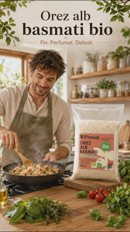Orez alb basmati bio, 500g Pronat