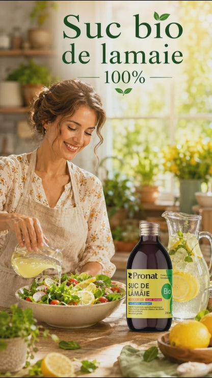 Suc bio de lamaie 100%, 250ml Pronat