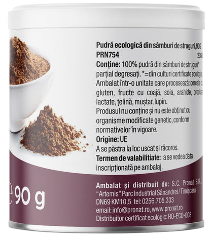 Pudra bio din samburi de struguri, 90g Pronat
