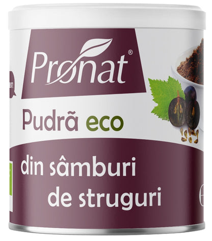 Pudra bio din samburi de struguri, 90g Pronat