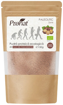 Pudra proteica bio din nuci de macadamia, 150g Pronat