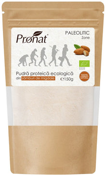 Pudra proteica bio din samburi de migdale, 150g Pronat