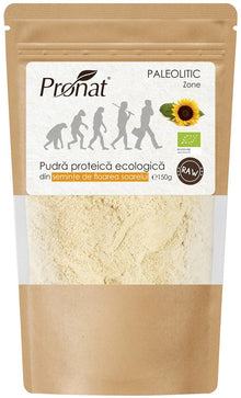 Pudra proteica bio din seminte de floarea soarelui, 150g Pronat