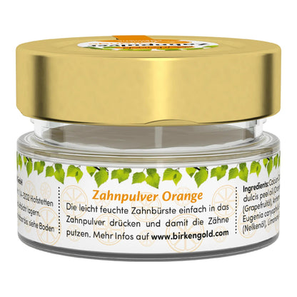 Pulbere pentru dantura cu portocale si xylitol, 30g Birkengold