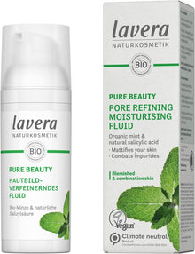 PURE BEAUTY Fluid hidratant cu efect de rafinare a porilor, 50ml Lavera