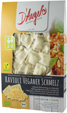 Ravioli bio cu branza fondanta vegana, 250g D'angelo Pasta