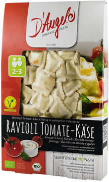 Ravioli bio cu rosii si branza, 250g D'angelo