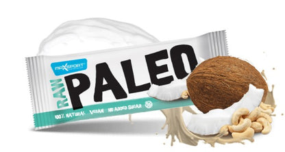 Raw Paleo Baton proteic cu cocos si caju, 50g Max Sport