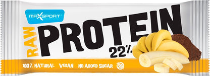 Raw Protein 22% Baton proteic cu banane si cacao, 50g Max Sport